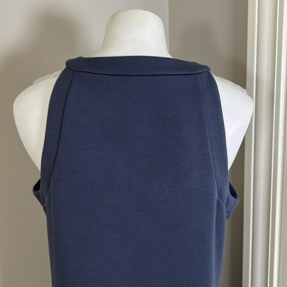 Spanx AirEssentials Tank Midi Dress Sleeveless Modal Blend Dark Storm Blue Sz L - Picture 8 of 16